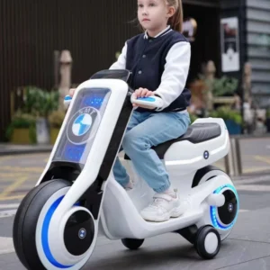 Children’s Electric Ride-On Motorcycle Plastic Construction 6-8 Km/h Speed Eco-Friendly Battery