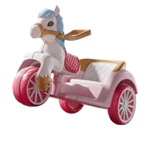 Children’s Electric Ride-On Princess Carriage Rechargeable Battery Remote Control Unisex Toy Car