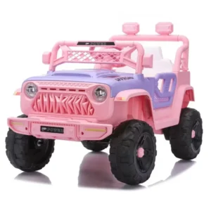 Children’s Electric Ride on Cars Pink 4 Wheels Plastic Off Road Buggy Vehicle Electric Car for Kids with Remote Control