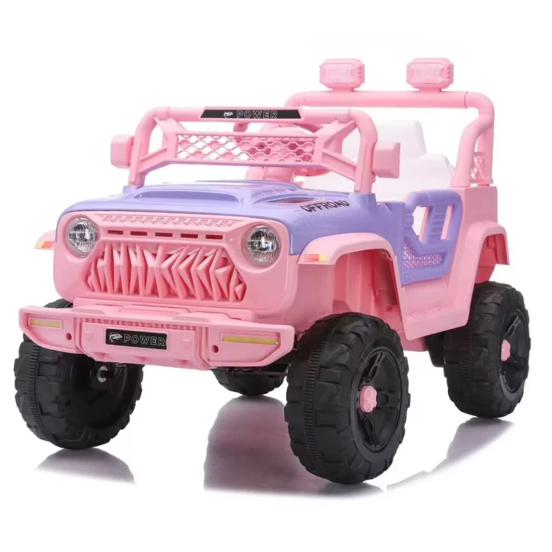 Children's Electric Ride on Cars Pink 4 Wheels Plastic Off Road Buggy Vehicle Electric Car for Kids with Remote Control