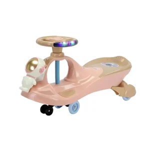 Children’s Electric Swing Car for Balance Training Colorful Lights Plastic Material for Kids’ Fun