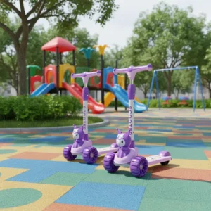 Children’s Foldable 3-Wheel Plastic Scooter for Boys and Girls Outdoor Sport Toy
