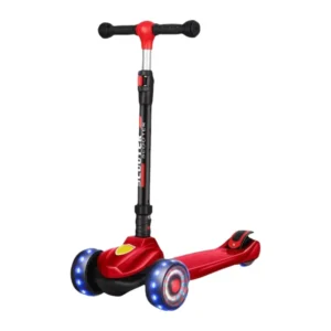 Children’s Foldable Scooter with Seat for 3-12 Years Old Three PU Wheels