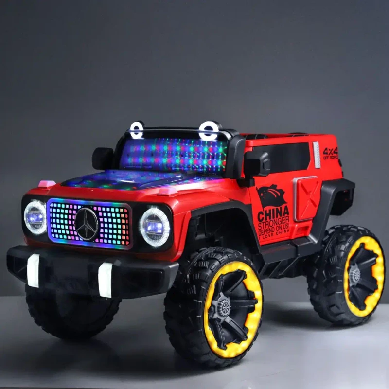 Children's Four Wheel Electric Ride On Toy Car Off Road Type Multi Light 2.4G Remote Control 2 4 Years Battery Factory