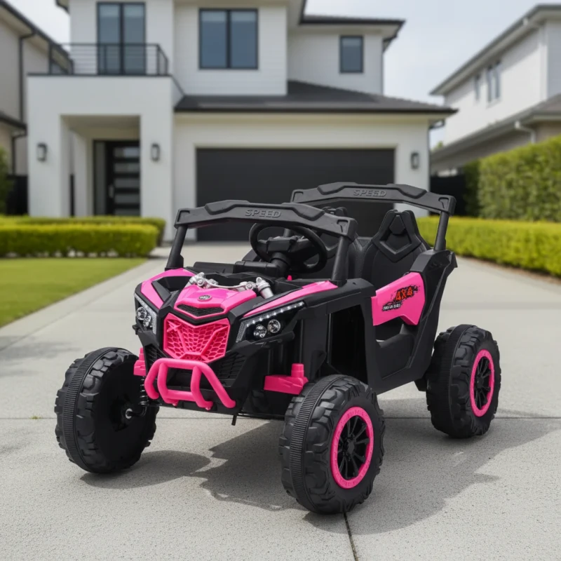 Children's Four Wheelers Baby Double Door Remote Controlled Electric Toy Cars