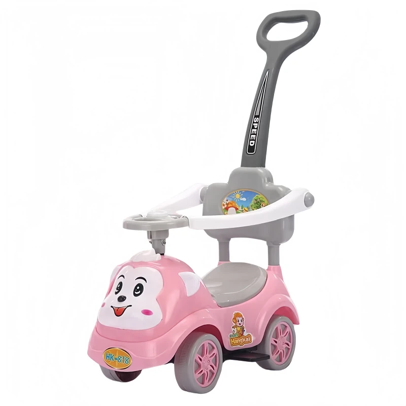 Children's Hand push Twist wheel Toy Car for 1-3 Year Olds smooth and Slippery four wheeled suitable for Sitting Anti rollover