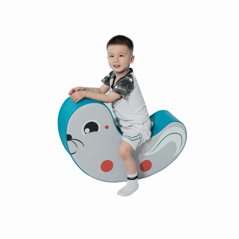 Children's Indoor Playground Soft Building Blocks Rocking Horse & Car Swing Seat Toy Kids Daycare Center Fun Play
