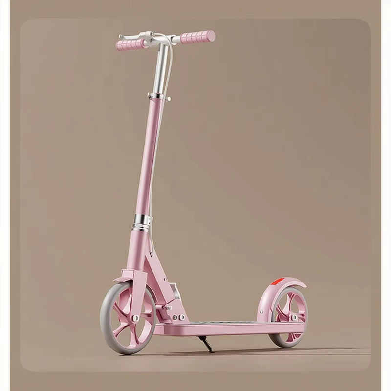 Children's Lightweight Alloy Kick Scooter 2 Wheel LED Light Toy for Kids 5-18 Years Outdoor Activity Perfect Gift for Boys Girls