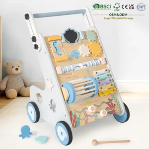 Children’s Multi functional Baby Walker Stroller Wooden Toy