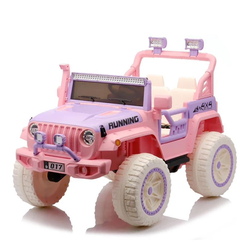 Children's Off road Vehicle 2 seater Pink Electric Car for Kids Girls 12V Battery Ride on Car Toy Cars for Kids to Drive
