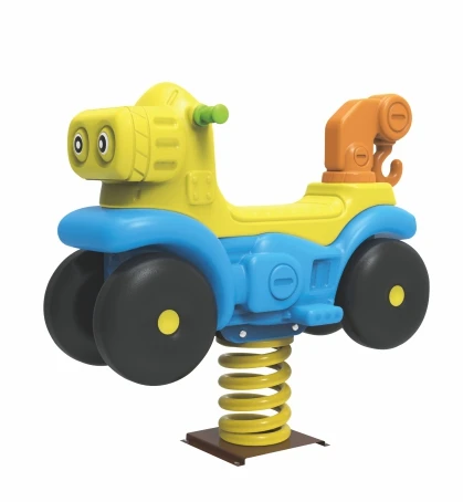Children's Outdoor Cartoon Animal Spring Shake Ride On Toy with Plastic Components