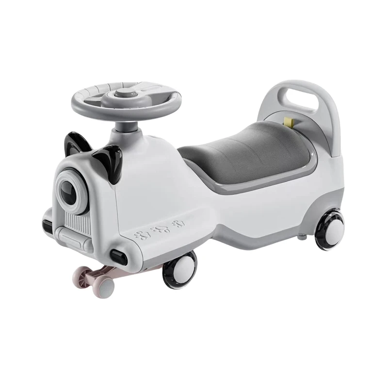 Children's Outdoor Ride on Swing Car Toy with Music Plastic Toy for Ages 2 to 4 Years Old