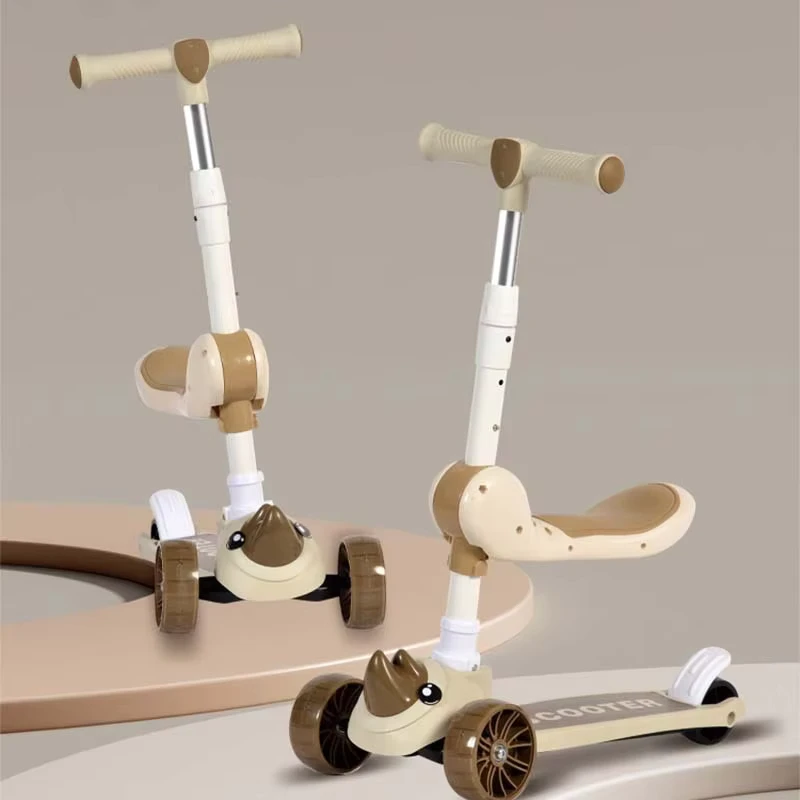 Children's Pedal Scooter 3-12 Years Old Folding 3-Wheel One-Foot Ride Gift Toy