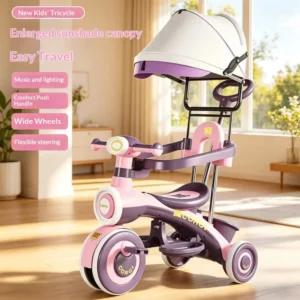 Children’s Pedal Tricycle for Plastic Infant Stroller for Kids Aged 1 6 Multifunctional Bicycle for Baby Boys and Girls