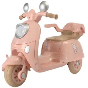 Children’s Pink Electric Tricycle with Remote Control Baby Motorcycle Charging Scooter OEM Plastic 3 Wheels