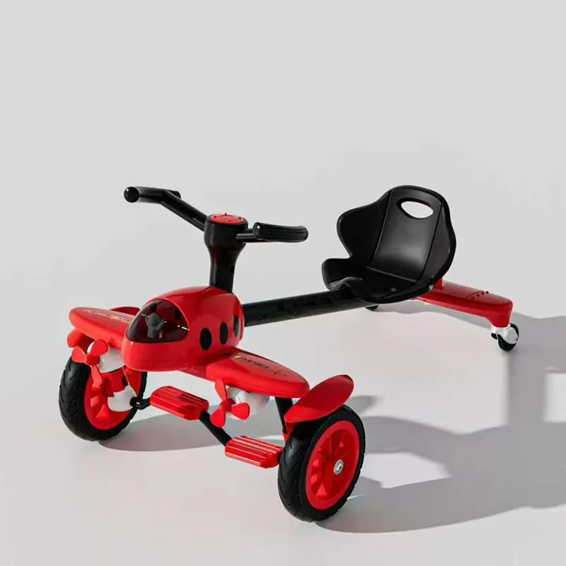 Children's Plastic Drift Car Small Airplane Four-Wheel Pedal Car Tricycle Go-Kart Scooter Toy for Kids and Toddlers