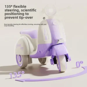 Children’s Plastic Motorcycle Scooter Tricycle for 1 to 3 Years Old Boys and Girls Walking & Storage Features