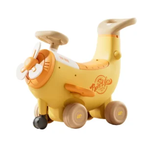 Children’s Plastic Swing Car with Music and Lights 360 Degree Rotating Four Wheeled Anti Slip Slide Vehicle with Ce En71 Cpc