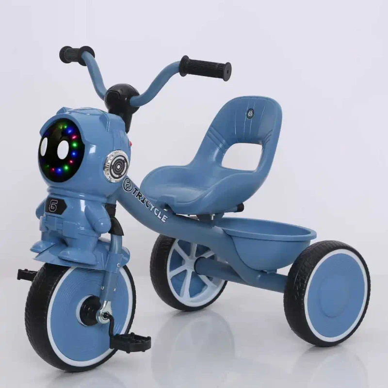 Children's Plastic Tricycle with 3 Wheel Music & Light Multi color for Outdoor Play