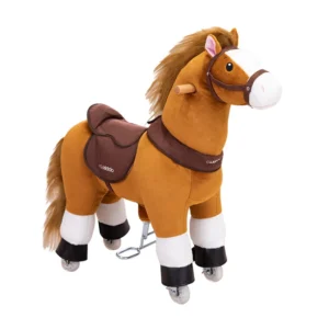 Children’s Plush Riding Rocking Walking Mechanical Horse Ride on Toys Outdoor Riding Horse