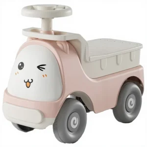 Children’s Ride-On Sliding Car Toy for Ages 2-4 Plastic 4-Wheel Music & Light Features