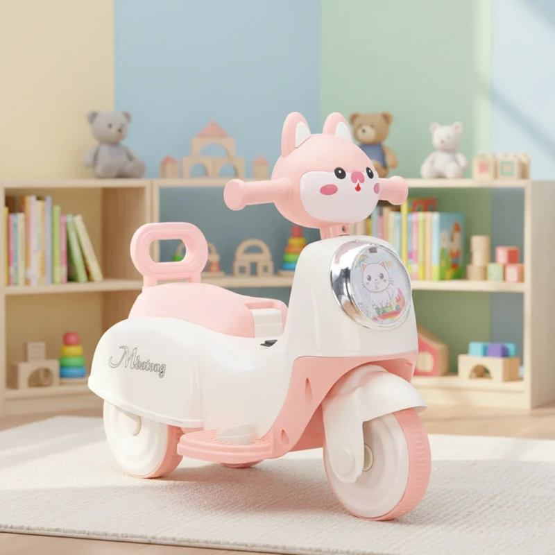 Children's Ride On Toy Car 6V Electric Motorcycle for Children 2 to 8 Years Old 3 Wheel Kids Motorcycle
