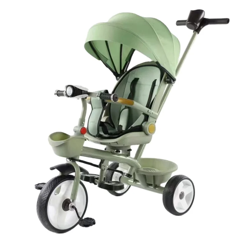 Children's Ride on Tricycle Toy Tricycle with Push Handle for 1-3 Years Old Kids