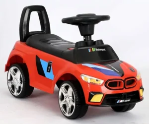 Children’s Scooter 2-4 Years Old Anti Rollover Music Lighting Toy Driver Push Belt Guardrail Walker Plastic Unisex