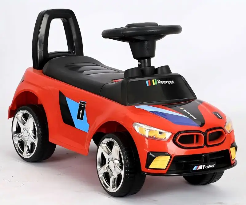 Children's Scooter 2-4 Years Old Anti Rollover Music Lighting Toy Driver Push Belt Guardrail Walker Plastic Unisex