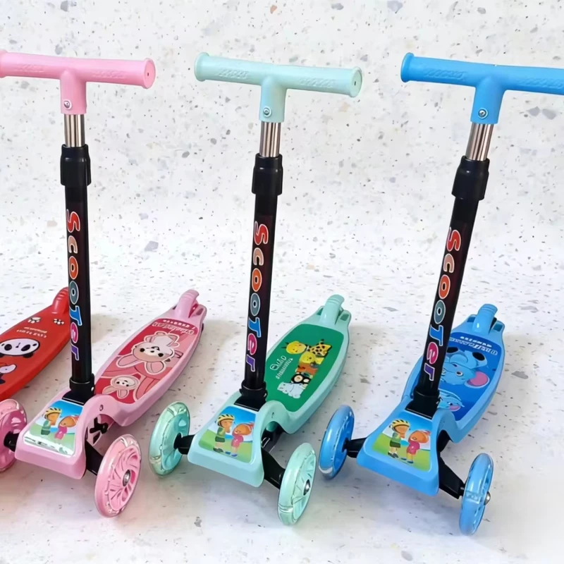 Children's Scooter Export Quantity Outdoor Riding Adjustable Height Folding Children's Scooter