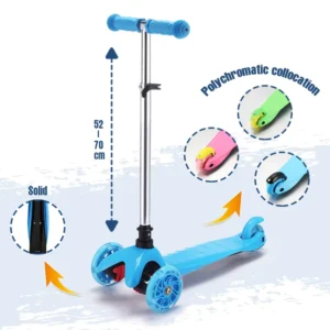 Children’s Scooter Kids Balance Training Light Up 3 Wheels Baby Scooters for Age 1-3 Years