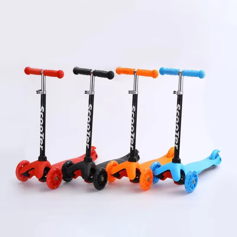Children's Scooter Kids Balance Training PU Light Up 3 Wheels Kids' Scooter for Children