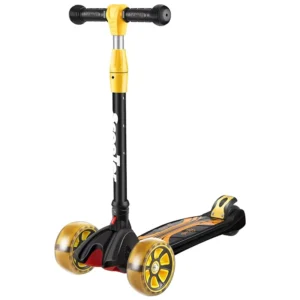 Children’s Scooter with Adjustable Height and Flashing Lights Aluminum Alloy for Boys and Girls Aged 3-12