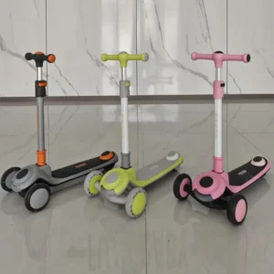 Children’s Scooters Cute Style Foldable with LED Lights for Kids Ages 2-12 Years Outdoor Sports Entertainment Lightweight Toy