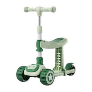 Children’s Scooters PU LED Flash Wheel Kids’ Scooters Toy Foldable with Music Kids Scooter