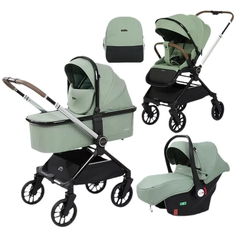 Children's Stroller Can Sit Lie Two way Folding High Landscape Four wheel Universal Baby Sleeping Basket