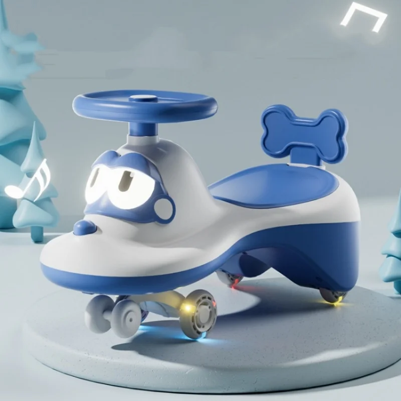 Children's Swing Car 1-7 Years Old Four Silent Universal Wheel Mixed Colors Children Swing Car Price Ride on Toys for Baby
