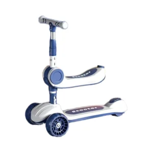 Children’s Three Wheel Foldable Steel Scooter Kid’s Kick Push PU Wheel Tricycle for Kids