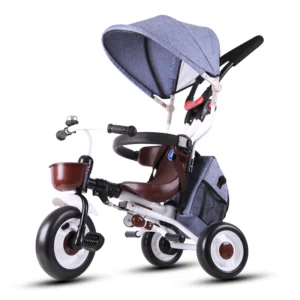 Children’s Three Wheeled Tricycle Parent’s Hand Baby Bike Foldable Disc Brake System Aluminum Steel Fork Colorful Spoke Sale