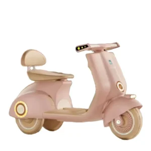 Children’s Three wheeled Electric Scooter Motorcycle with Aluminum Alloy Fork and Brake Line