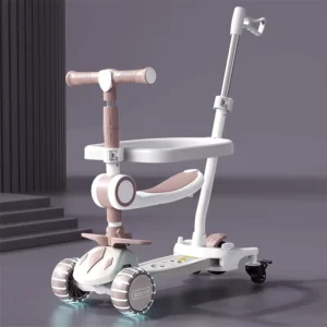 Children’s Toy Scooter for 1-3-6 Year Olds Suitable for Both Boys and Girls Can Be Pushed or Ridden Kick Scooter