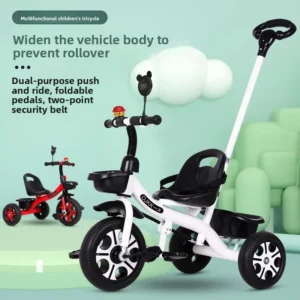 Children’s Tricycle 1-3 Years Old Baby Push Walker Foot-Powered Bike Kids Ride-On Sit-and-Ride Stroller SQ-0003