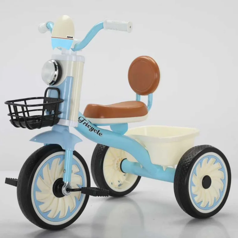 Children's Tricycle Bike and Stroller for Boys and Girls Movable 1-2-3-5 Years Old Toddler Bicycle Made of Durable Plastic
