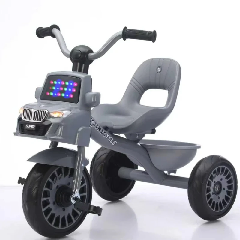 Children's Tricycle Bike and Stroller for Boys and Girls Movable Toddler Bicycle Made of Durable Plastic