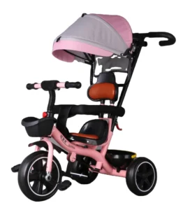 Children’s Tricycle Kids Trike Tricycle for Baby with Hood Ride on Toy Car Plastic 3-5 Years