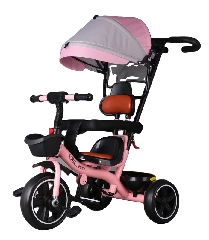 Children's Tricycle Kids Trike Tricycle for Baby with Hood Ride on Toy Car Plastic 3-5 Years