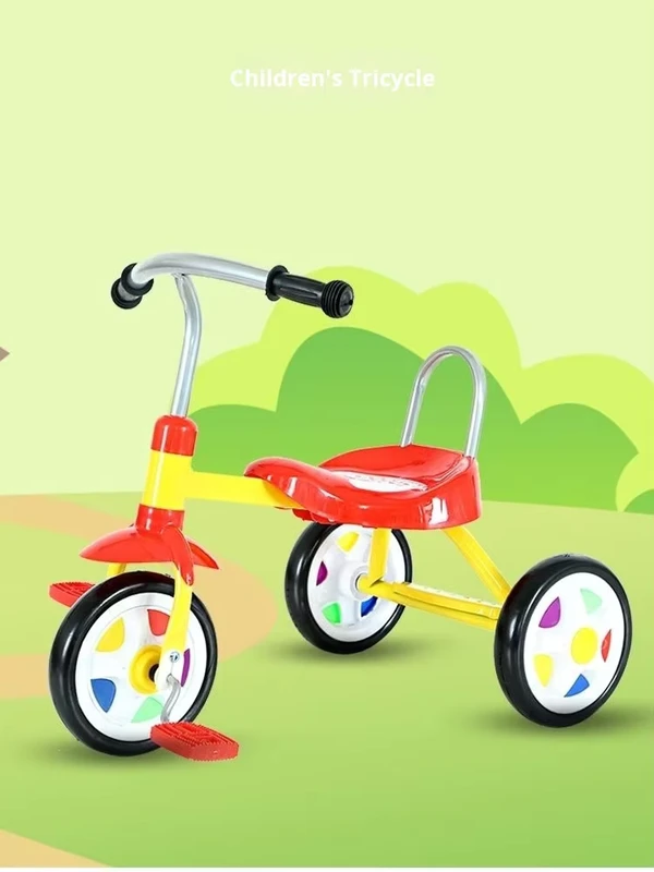 Children's Tricycle Pedal Bike Baby Toddler Simple Plastic Large Size for Ages 3 and up
