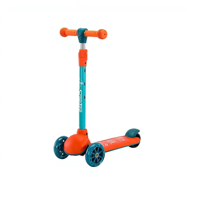 Children's Tricycle Scooter Adjustable Height Detachable Three Wheel Design Glowing Nylon Deck Footrest Platform Light for 3