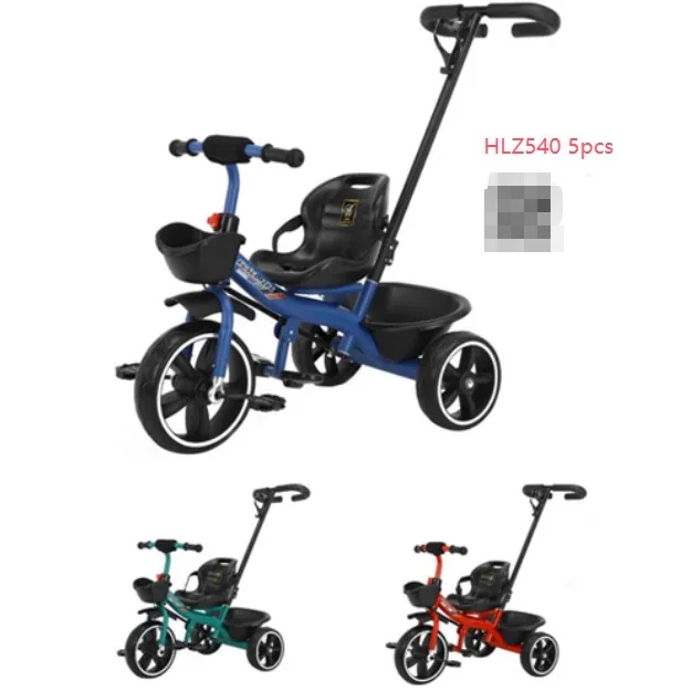 Children's Tricycle with Push Rod for 1 3 & 3 6 Years Old Baby Stroller Pedal Bicycle Metal HLZ 540 Made in Hebei
