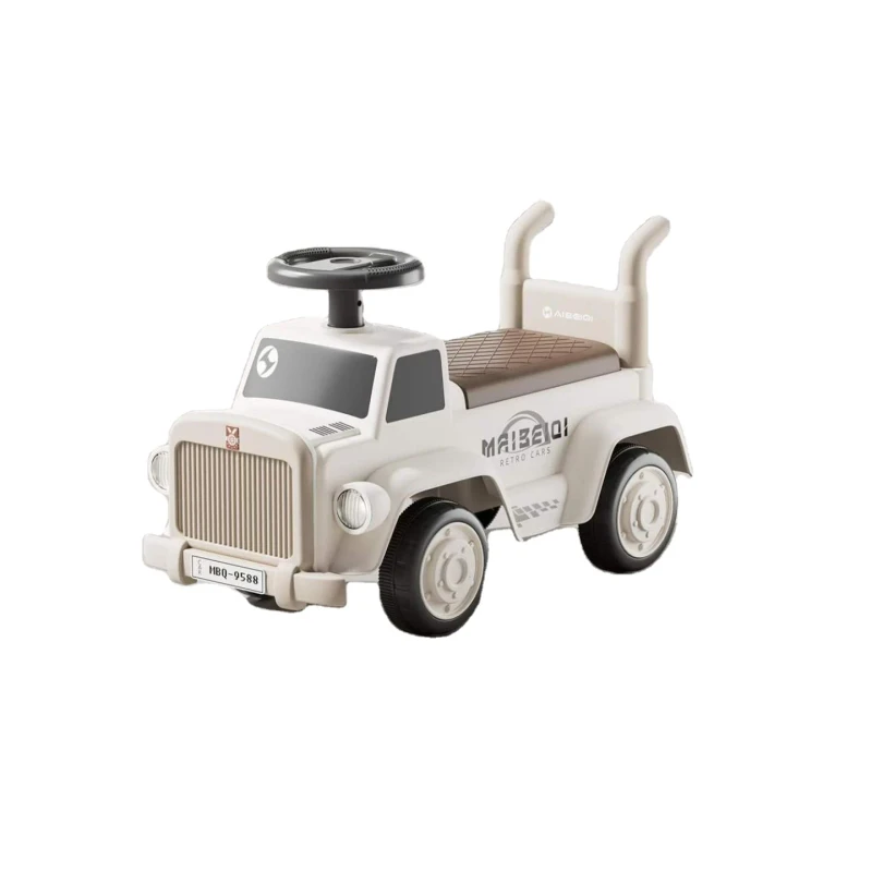 Children's Twisting 4-Wheel Ride-On Car 2 to 4 Years Assisted Walking & Sliding Push Toy